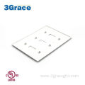 3-Gang Mid-Size Toggle Switch Wallplate